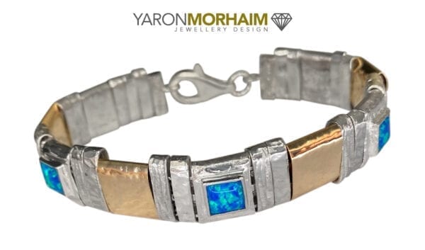 Silver & Gold Opal Bracelet