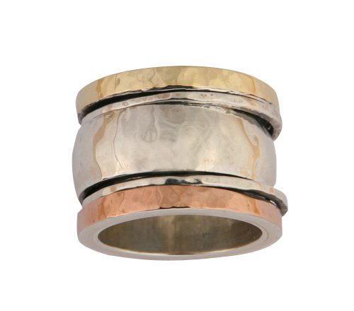Chunky Hammered Spinning Ring