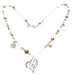 Opal Charm Drop Necklace