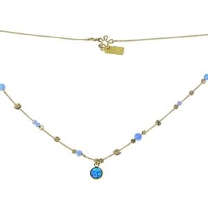 Opal Drop Gold Vermeil Necklace