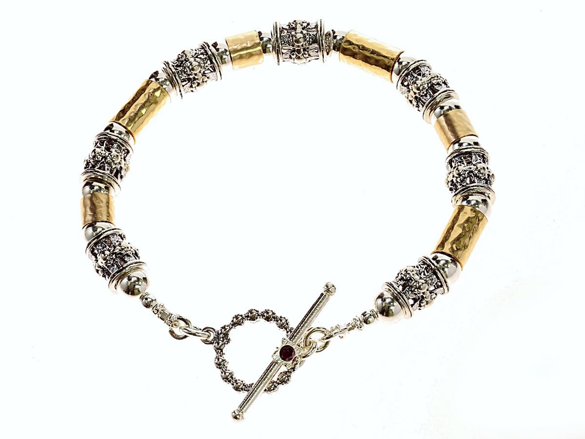 Beautiful silver and gold bracelet Yaron Morhaim