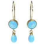 Beautiful opal drop earrings-0