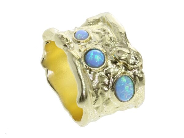 Quirky Ring With Opals