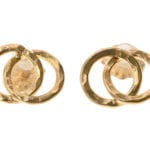 Double Circle Gold Studs