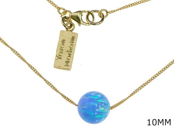 Opal Sphere Gold Necklace
