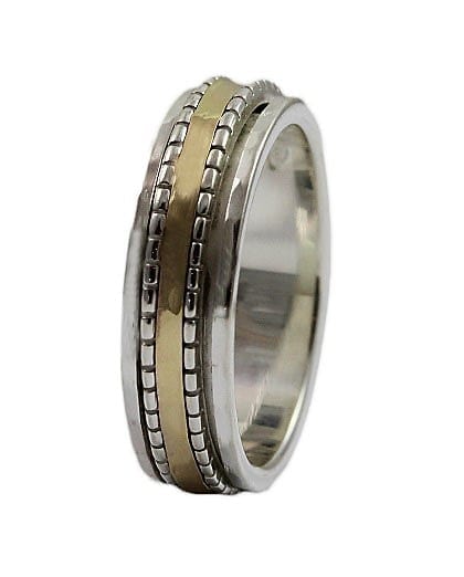 Classic Spinning Silver Gold Ring
