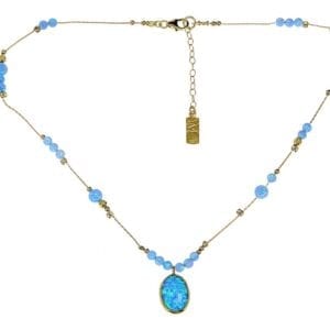 Dazzling Opal Gold Necklace