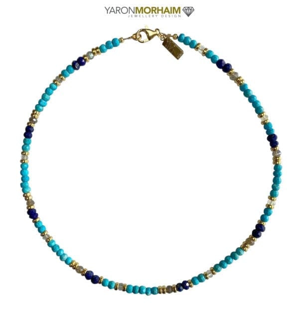 Turquoise Lapis Aquamarine Necklace