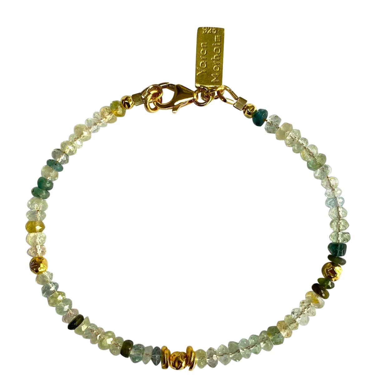 Bracelet Aquamarine Green tourmaline - Yaron Morhaim