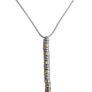 Elegant silver gold necklace