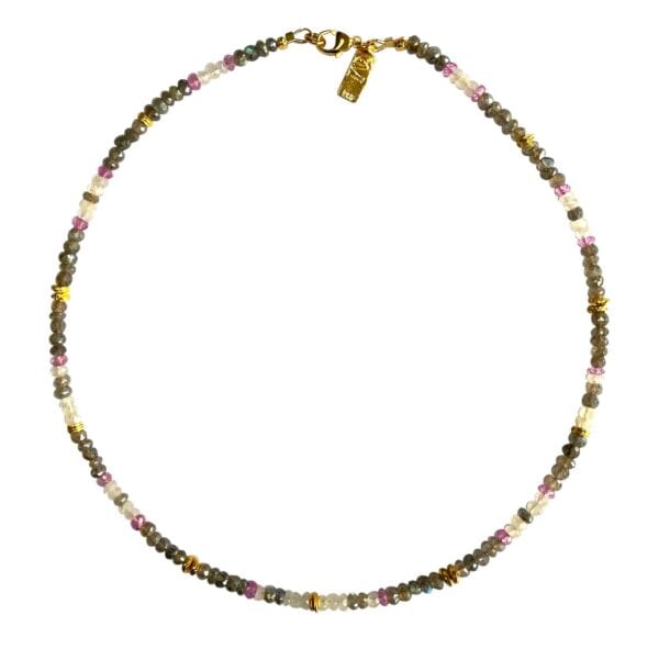 Labradorite Moonstone Topaz necklace