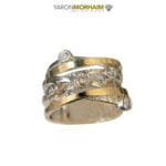 Silver Gold Cocktail Ring