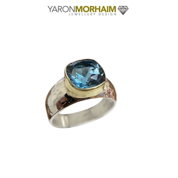 Ladybird Swiss Blue Topaz Ring - Yaron Morhaim