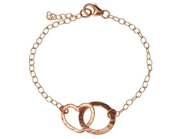 Entwined loop heart bracelet