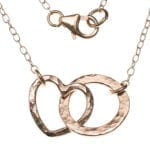 Entwined loop heart necklace