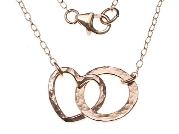 Entwined loop heart necklace