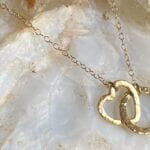 Entwined loop heart necklace