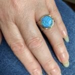 Silver & Gold Opal Ring