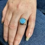 Silver & Gold Opal Ring
