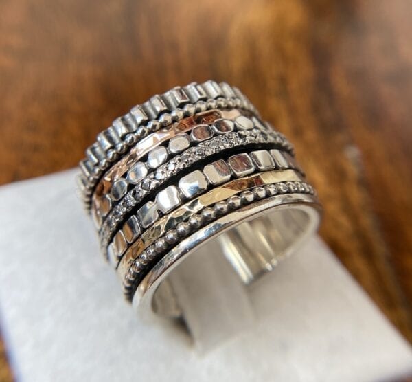 Silver & Gold Spinner Ring