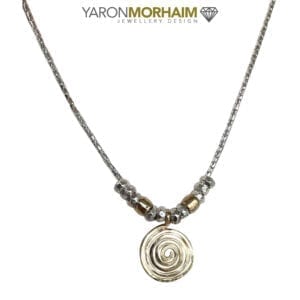 Silver & Gold Spiral Necklace