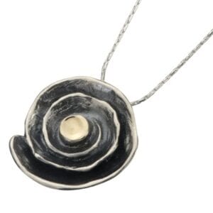 Abstract Silver Gold Necklace