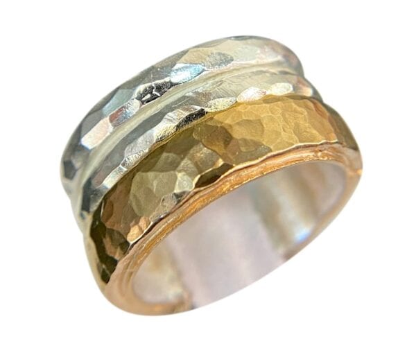 Spinner Silver Gold Ring