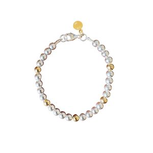 Yaron Morhaim Scintillating Bracelet – Handmade Sterling Silver & 14K Gold Fill Beaded Bracelet