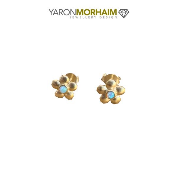 Golden Petal Glow Studs - Image 4
