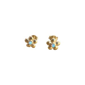 Golden Petal Glow Studs