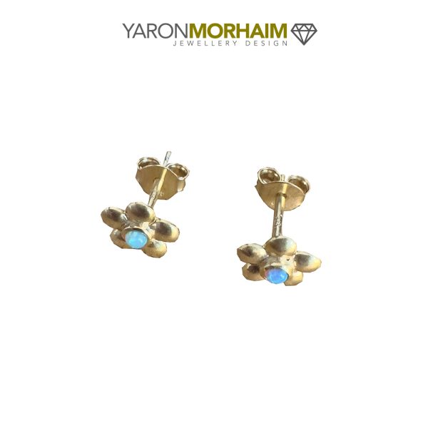 Golden Petal Glow Studs - Image 3