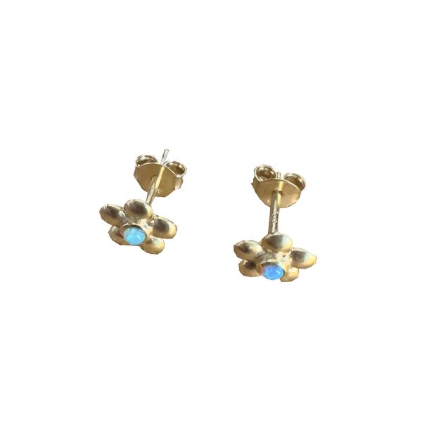 Golden Petal Glow Studs - Image 2