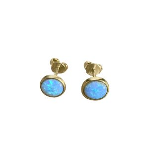 Golden Halo Opal Studs
