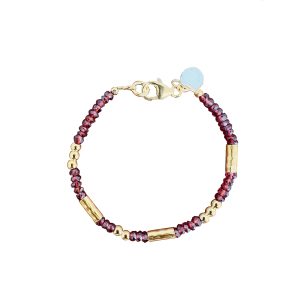 Crimson Flame Garnet Bracelet