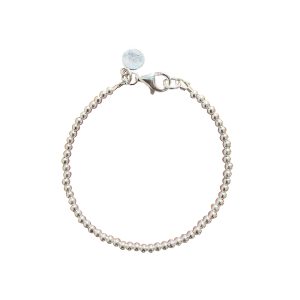 Moonlit Whisper: The Sphere of Elegance Silver Bracelet