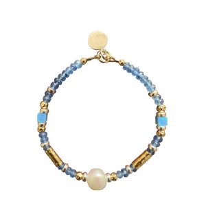 Aurora Pearl & Tanzanite Bracelet