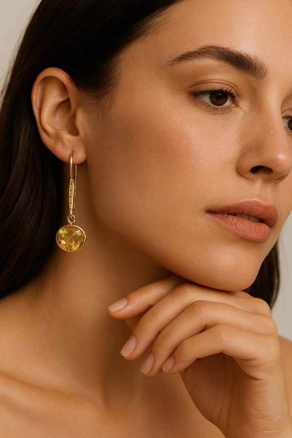 Belle Epoque Lemon Quartz Earrings - Image 4