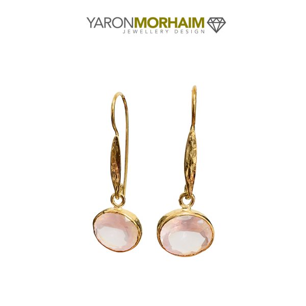 Petal Glow Rose Quartz Earrings - Image 2