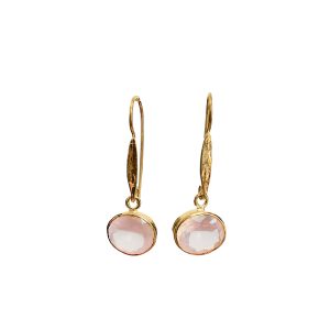 Petal Glow Rose Quartz Earrings
