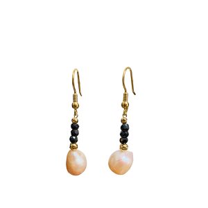 Midnight Baroque Pearl Earrings