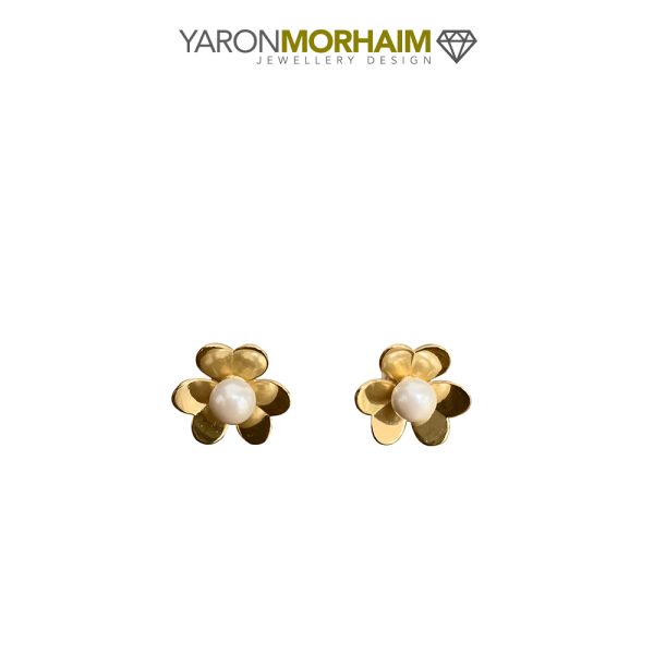 Golden Pearl Elegance Studs - Image 3