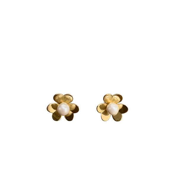 Golden Pearl Elegance Studs