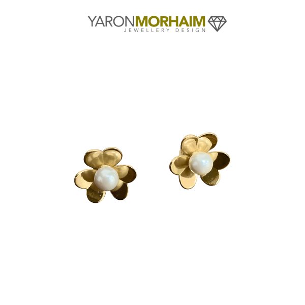Golden Pearl Elegance Studs - Image 2