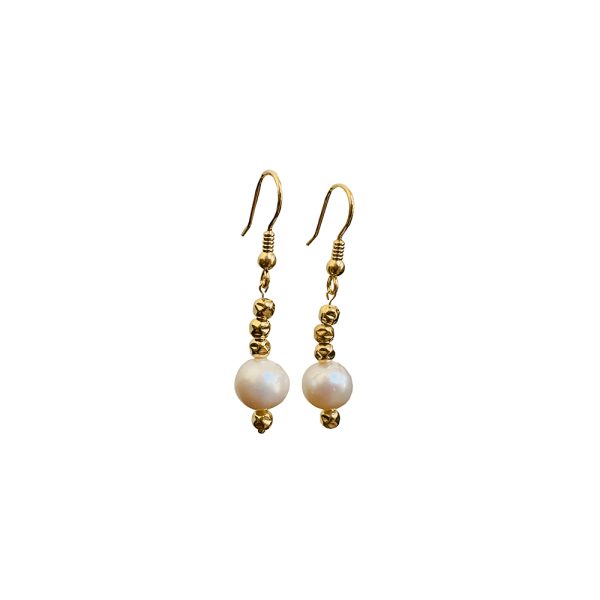 Baroque Pearl Elegance Earrings - Image 3